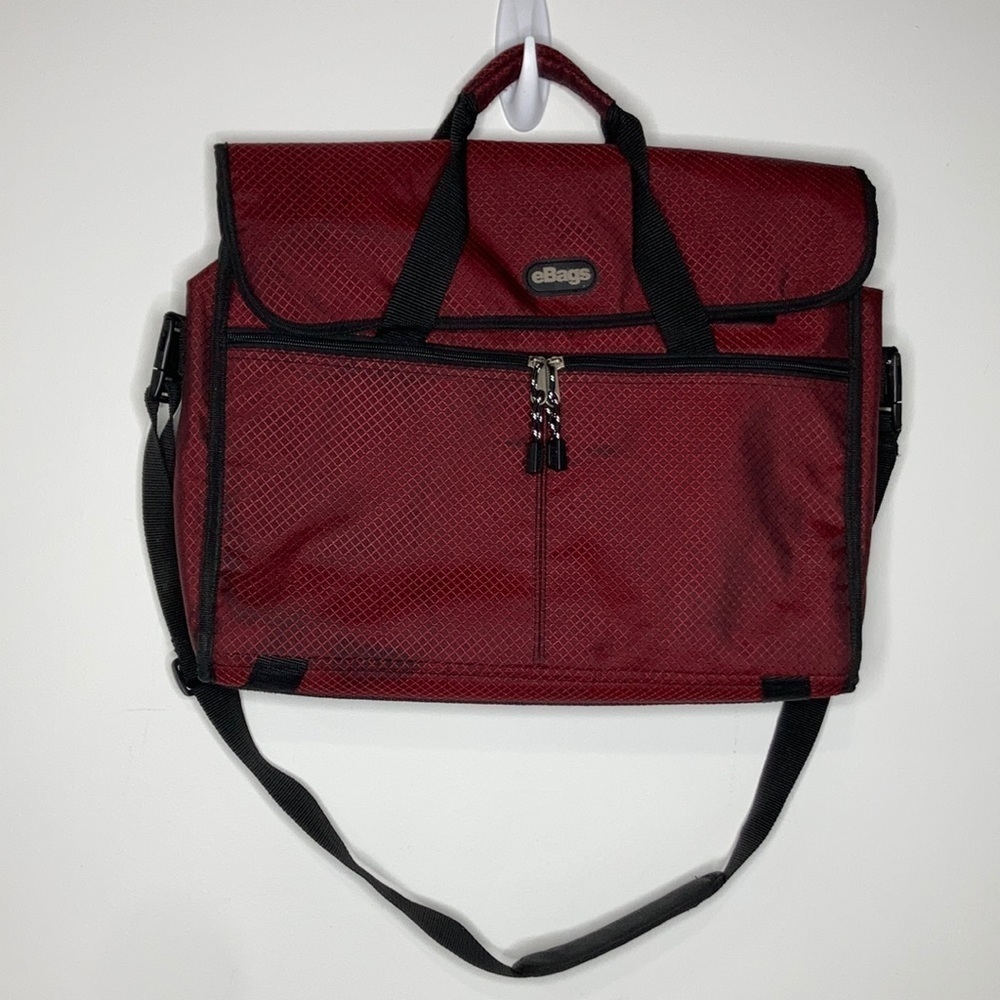 eBags red‎ & black laptop bag briefcase
